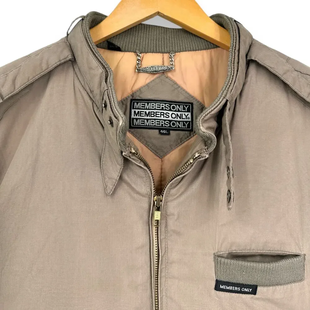 VINTAGE 80's Members Only Men's 46L Iconic Cafe Racer Insulated Bomber Jacket - Picture 2 of 9